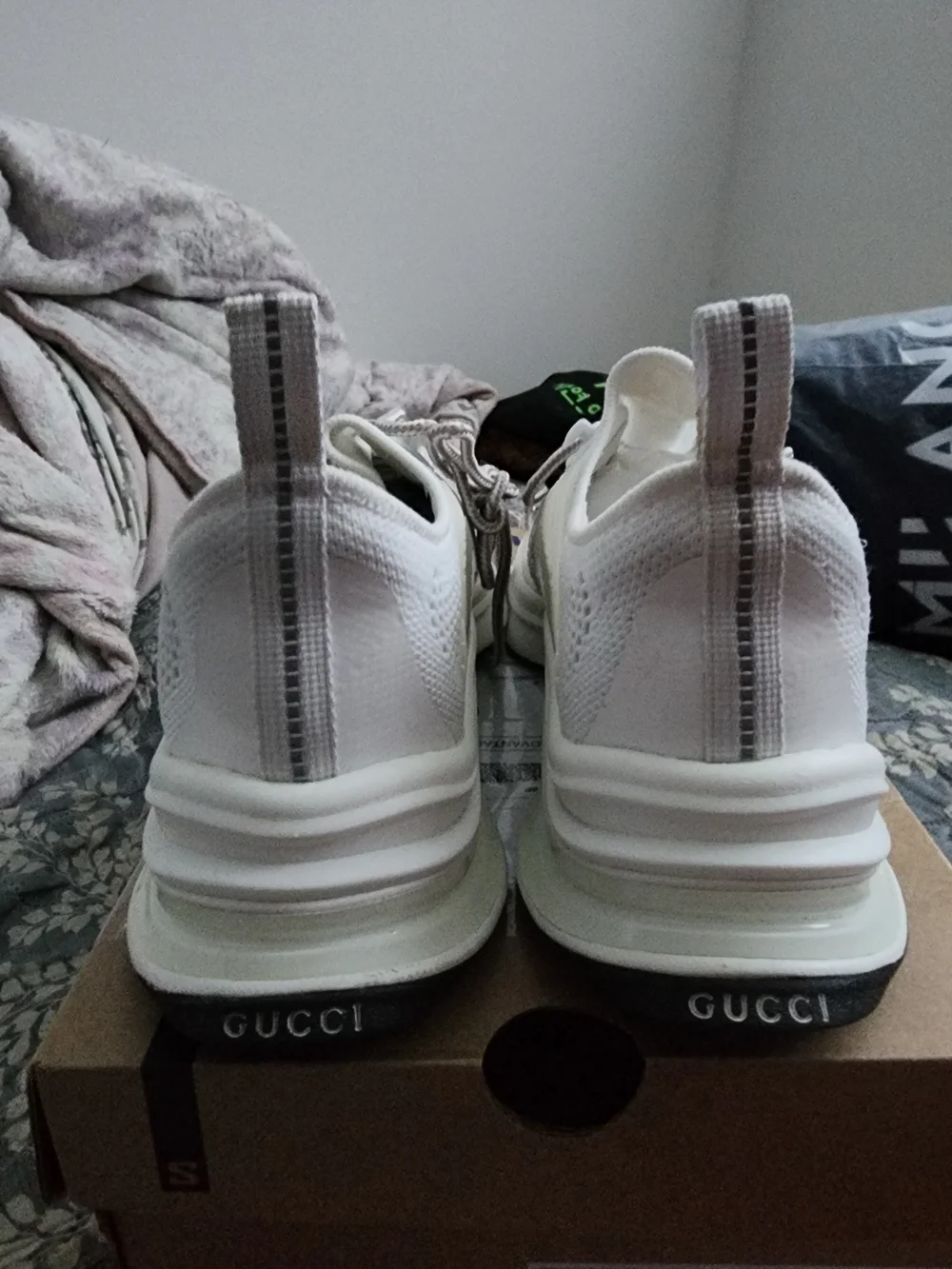 Gucci Black and Red Athletic Shoes